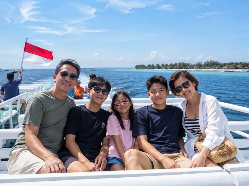 Ibu Clarissa wisata 3 Gili Lombok