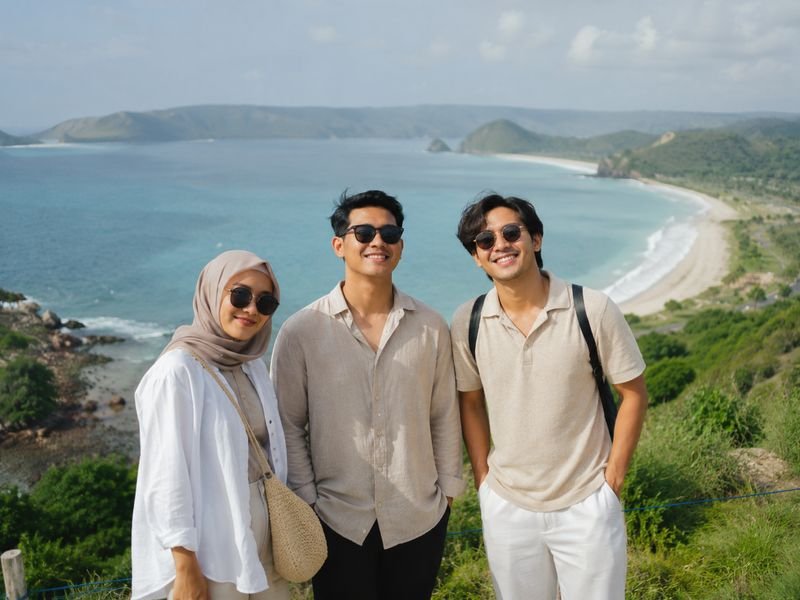Yudha di wisata Lombok