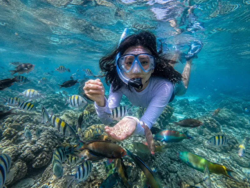 nadia maharani snorkeling gili trawangan